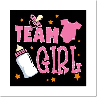 Team boy team girl Gender reveal tee Gender Party Giift For girl Kids Posters and Art